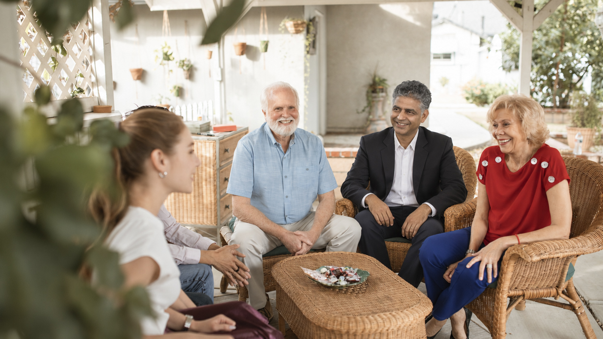 Satish Chapagain with community members in District 7A